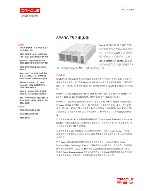 oracle  T5-2 小型机 白皮书