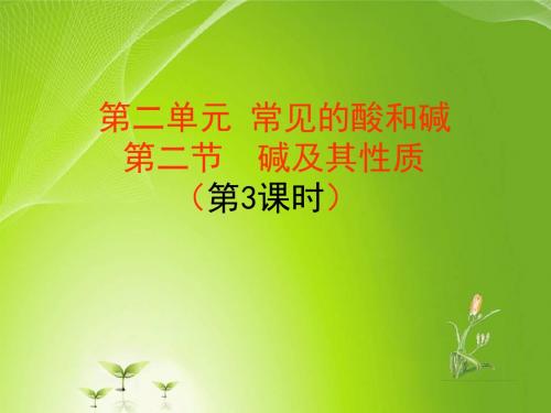碱及其性质第三课时