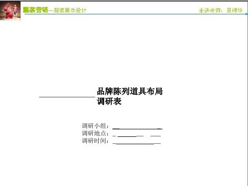服饰陈列市场调研