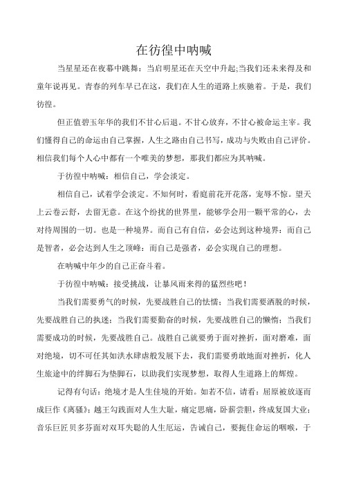 在彷徨中呐喊