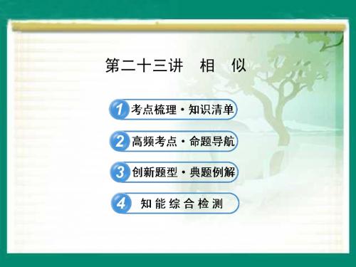 2013届北师大版初中数学全程复习方略配套课件第二十三讲 相似