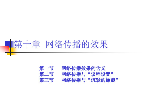 第十章 网络传播的效果