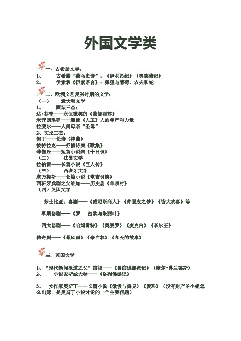 外国文学类