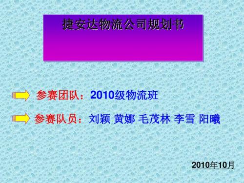 某物流公司规划书(PPT28张)