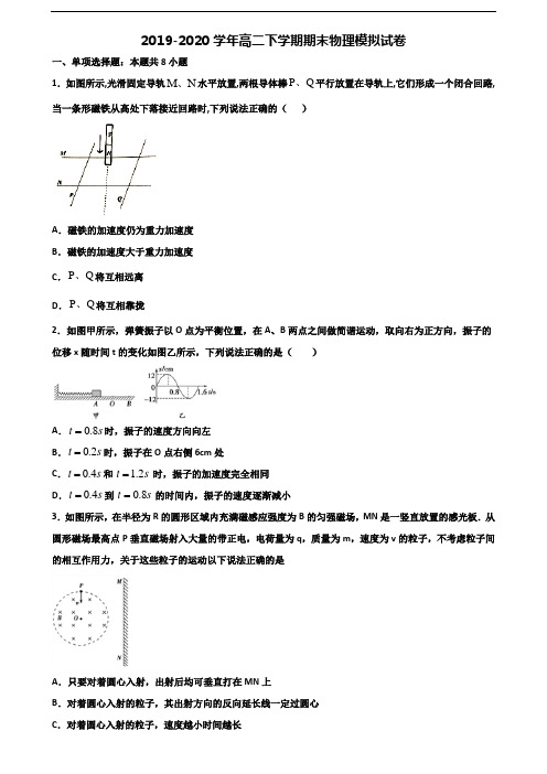〖精选4套试卷〗2021学年临沂市高二物理下学期期末学业水平测试试题