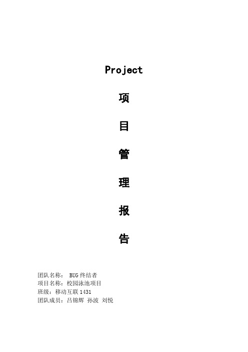 PROJECT项目管理报告
