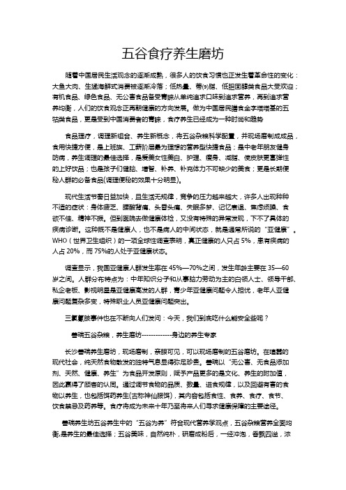 五谷食疗养生磨坊