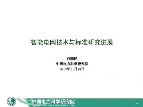 白晓民智能电网技术与标准研究进展-PPT精品文档
