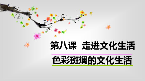 高中政治课件-8.1色彩斑斓的文化生活