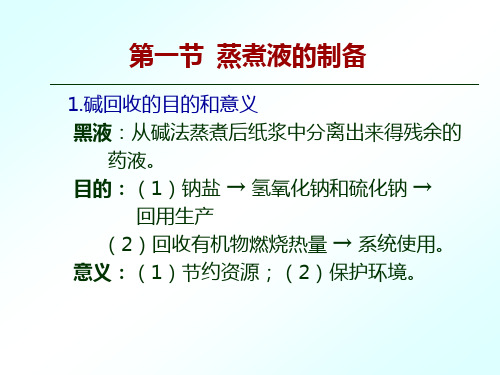 黑液碱回收