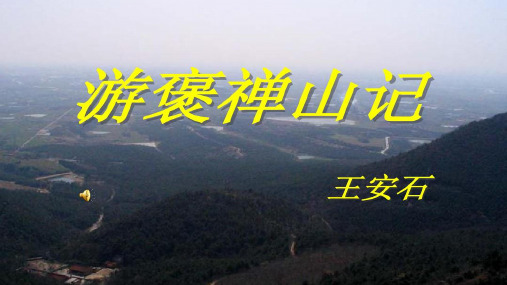游褒禅山记优秀课件(上课实用)