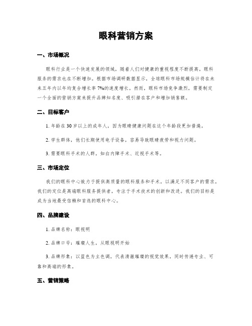 眼科营销方案