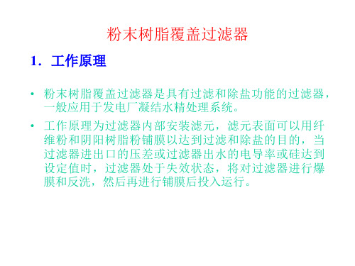 粉末树脂覆盖过滤器