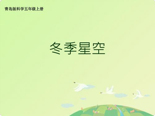 青岛版科学五上《冬季星空》