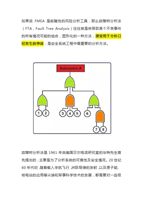 风险管理工具之FTA