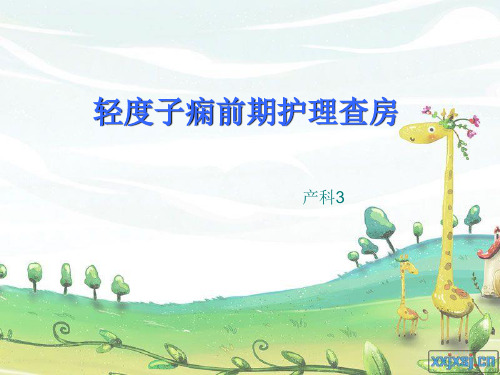 轻子痫前期护理