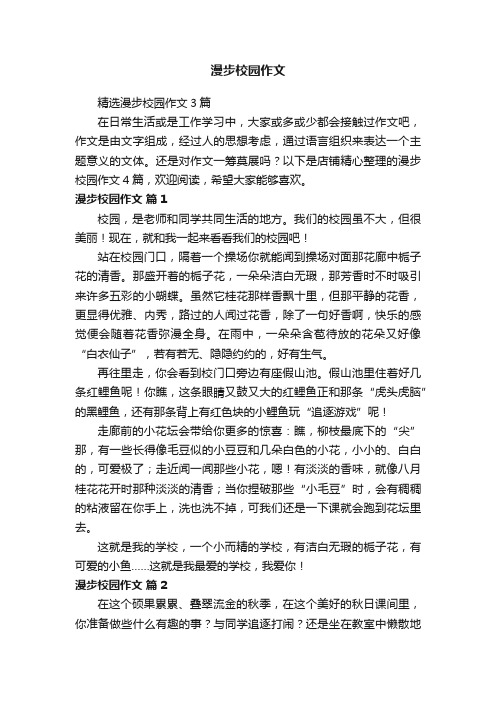 漫步校园作文
