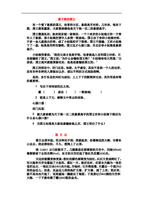 爱下棋的国王