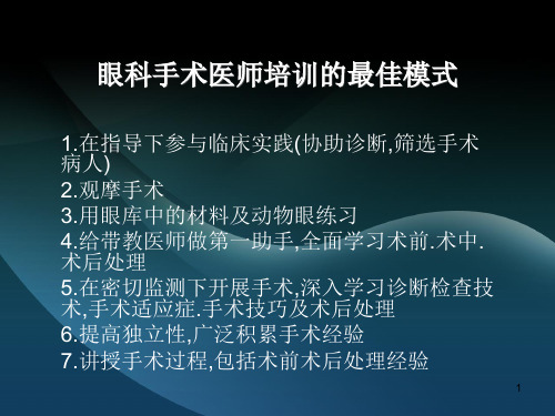 白内障手术及并发症精品PPT课件