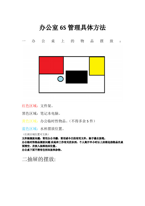 办公区域6S管理具体方法。