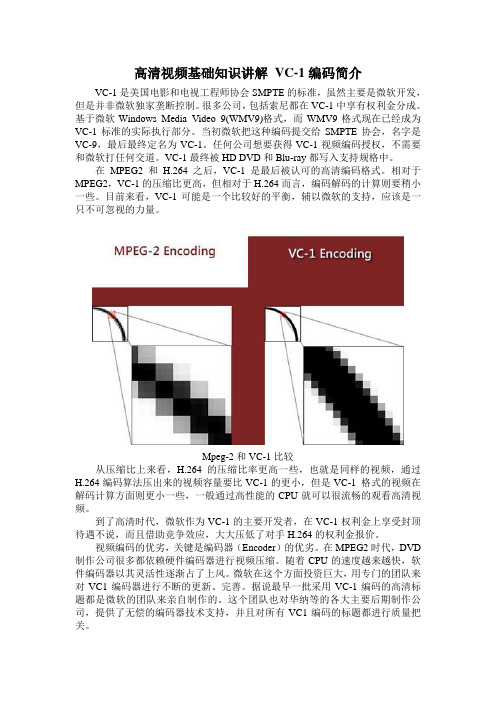 高清视频基础知识讲解 VC-1编码简介