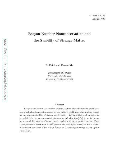 Baryon-Number Nonconservation and the Stability of Strange Matter