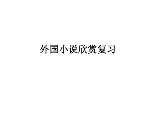 外国小说复习