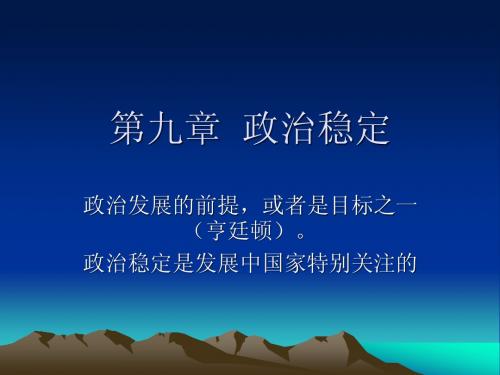 第八章政治稳定