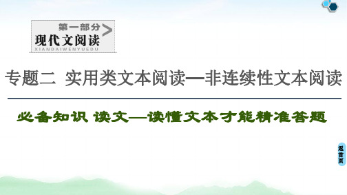 2020-2021学年新高考语文非连续性文本阅读答题技巧(40张)