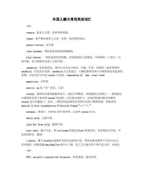 外国人聊天常用英语词汇