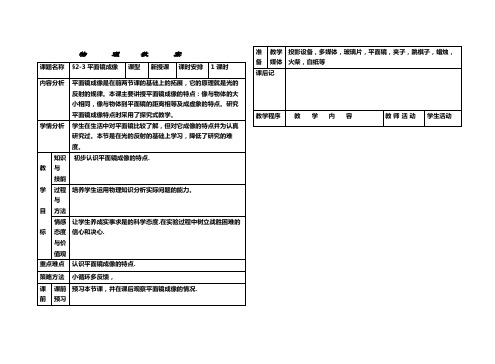 2-3平面镜成像的特点