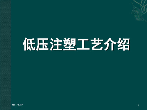 低压注塑工艺介绍