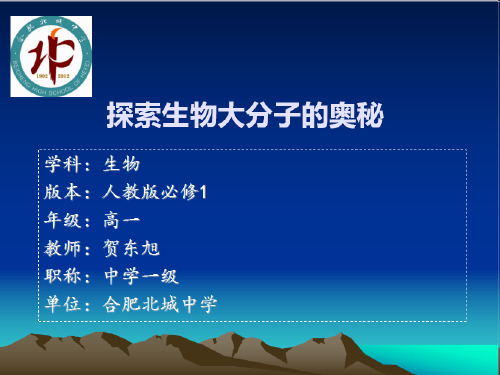 探索生物大分子奥秘