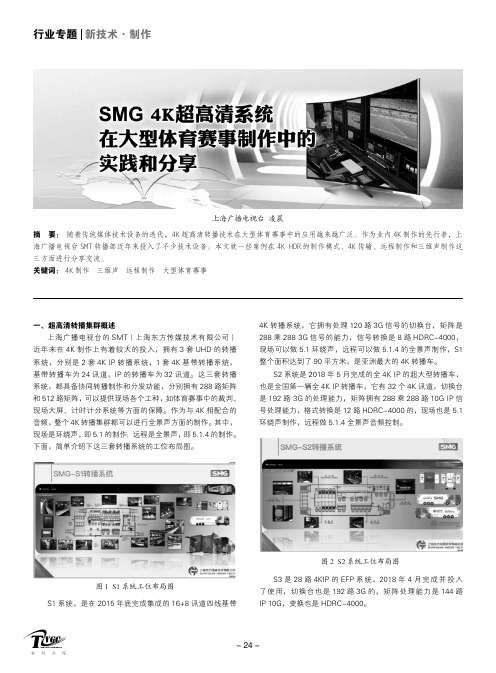 SMG 4K超高清系统在大型体育赛事制作中的实践和分享