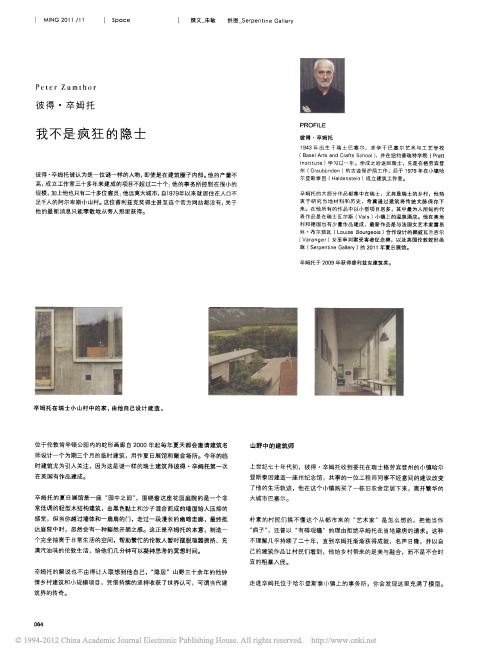 彼得·卒姆托 我不是疯狂的隐士