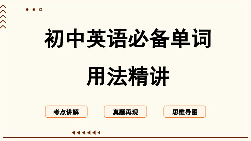 中考英语1600个单词用法精讲-以A开头的单词精讲课件