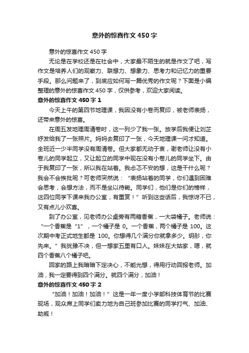 意外的惊喜作文450字