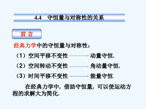 44_守恒量与对称性的关系