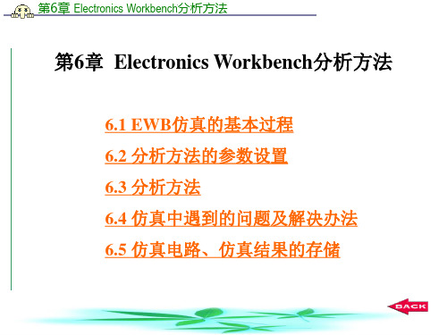 第6章  Electronics Workbench分析方法