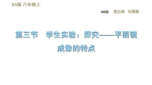 5.3学生实验：探究——平面镜成像的特点—2020年秋季八年级物理上册北师大版练习题课件(共39张PPT)