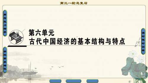 2018届高三历史一轮复习(江苏专用)课件 第6单元 第12讲 发达的古代农业和手工业