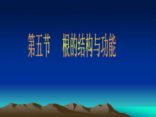 生物济南版八上第四单元第一章第五节根的结构和功能济南版