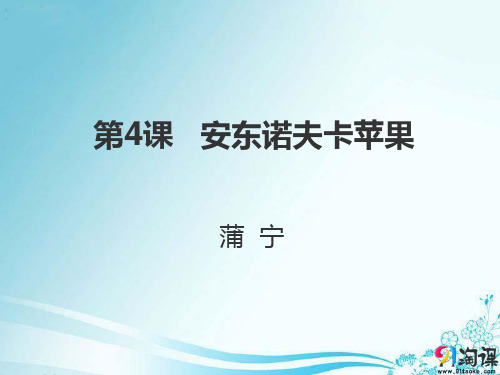 课件1：第4课 安东诺夫卡苹果