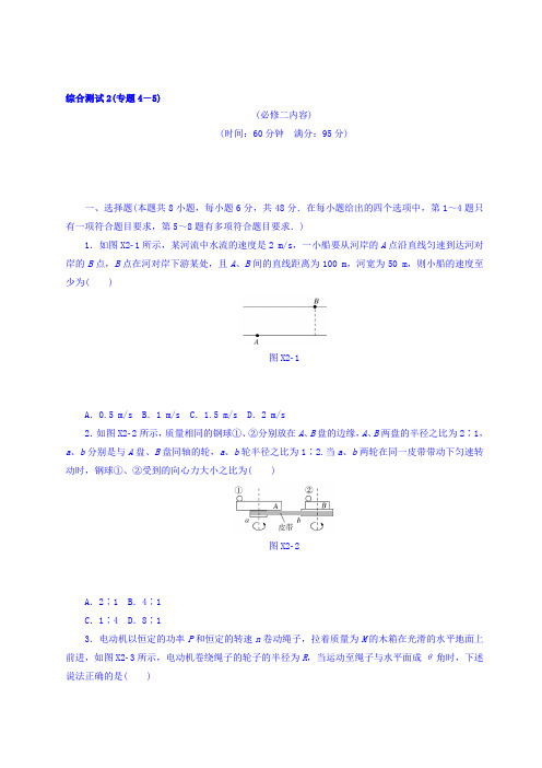 2018版高考物理大一轮专题复习课时作业：综合测试2专