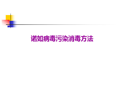 诺如病毒感染环境消毒方法资料提纲