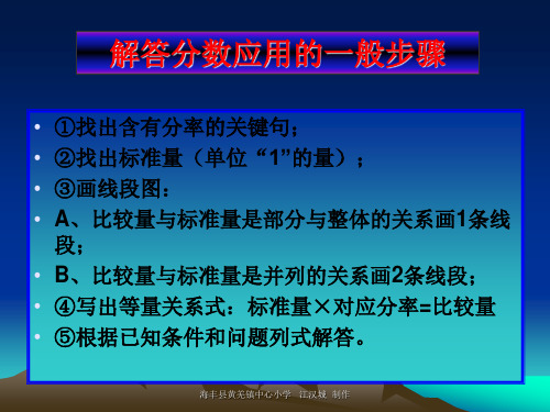 解答分数应用题的步骤