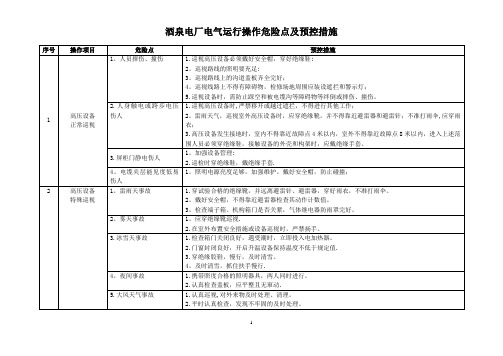电厂电气运行危险点及其控制措施