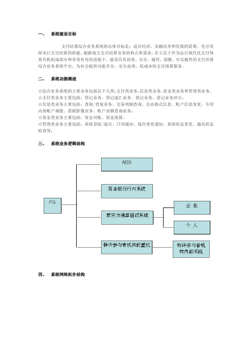 支付结算综合业务系统解决方案
