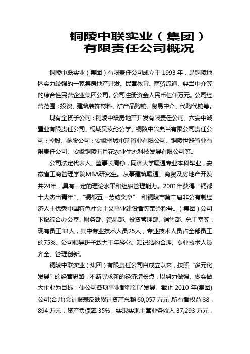 中联集团简介更新