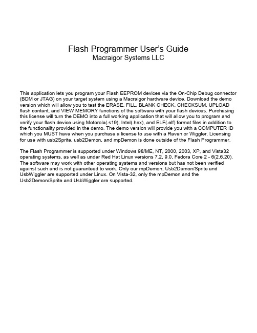 Flash Programmer User's Guide